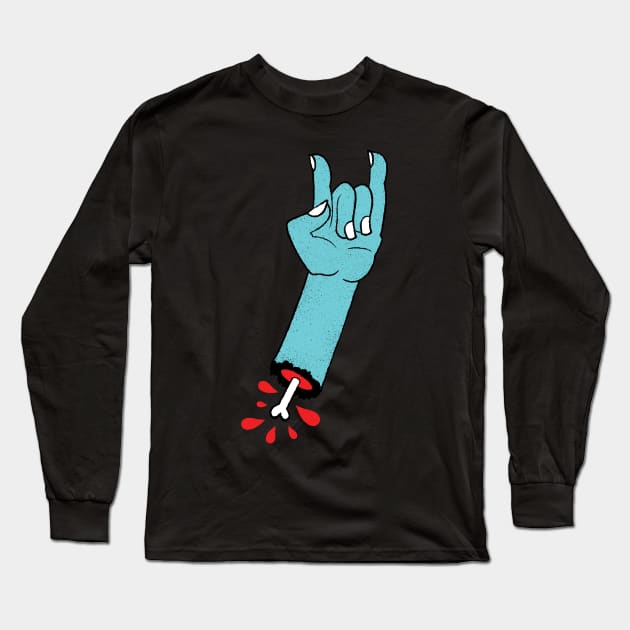 Throw Up Your Horns Long Sleeve T-Shirt by Cpt. Hardluck